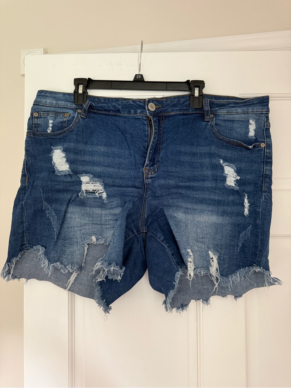 Eloquii Distressed Jean Shorts